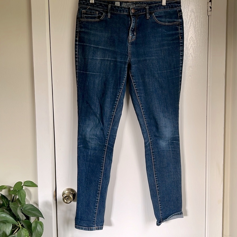 Denim bundle: GAP True Skinny Blue/White Stripe + Mossimo curvy skinny - Picture 6 of 8